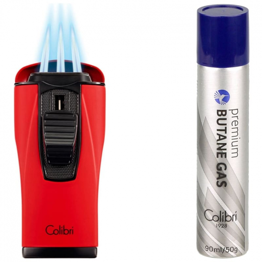 Colibri Triple Jetflame Monaco II Metallic, mit Gas (vier Farben)