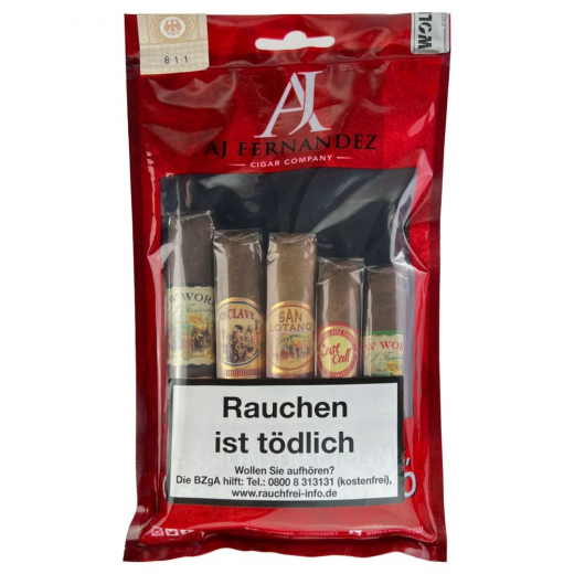 A.J. Fernandez Sampler Premium Robusto, 5er Fresh Pack
