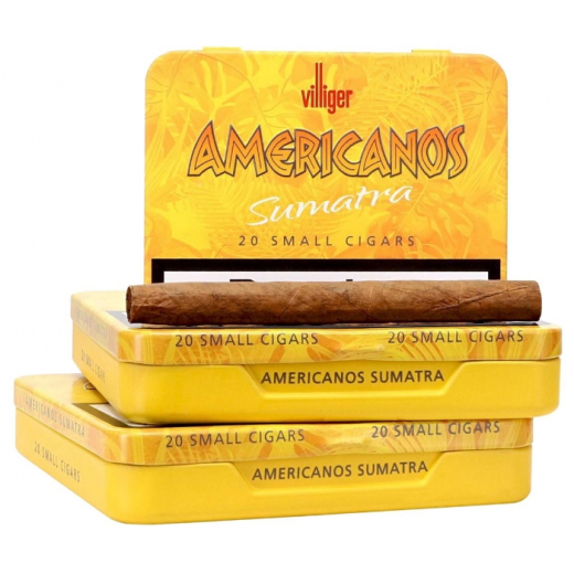 Villiger Americanos Sumatra Small Cigars, 20er Blechbox