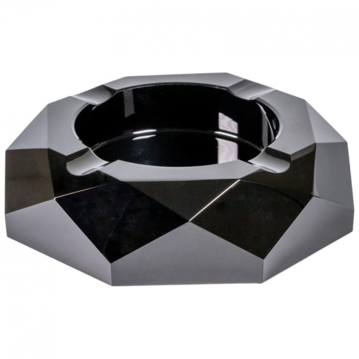 Basic Zigarrenascher Kristallglas schwarz