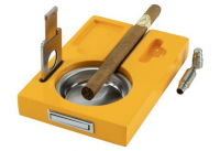 Basic Zigarrenascher Set Gelb/Carbon
